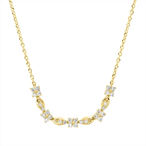 Collier 18 kt GG, mit ZÖ 40 cm + 43 cm
