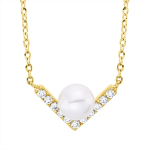 Collier  18kt Gelbgold mit ZÖ 40 cm + 43 cm mit 0,09ct Diamanten