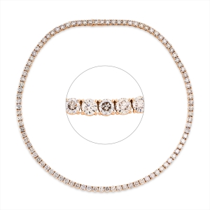 Tenniscollier 4er-Krappe 18kt Rotgold Premium Edition mit 29,32ct Diamanten
