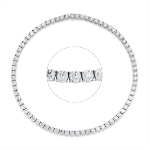 Tenniscollier 4er-Krappe 18kt Weißgold Premium Edition, 74 GIA's mit 44,55ct Diamanten