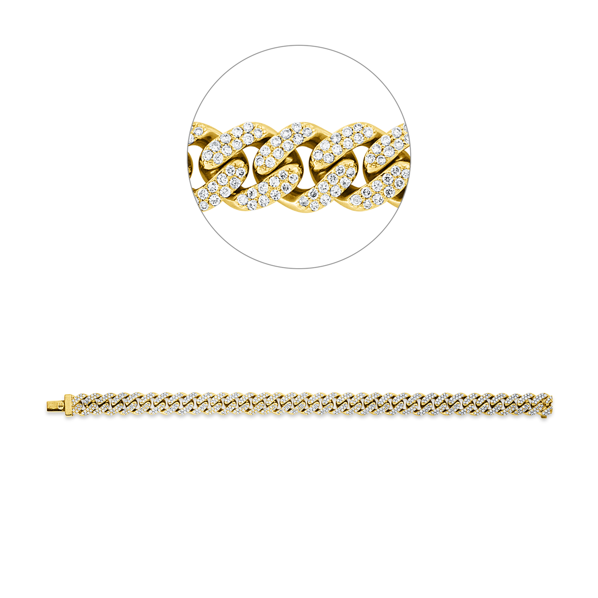 Armband 18 kt GG+WG