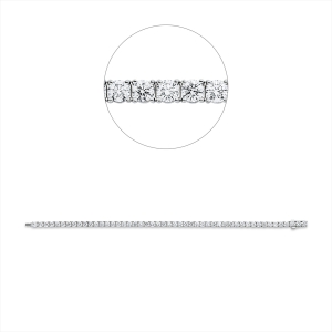 Tennisarmband 4er-Krappe 18kt Gelbgold Premium Edition mit 6,86ct Diamanten