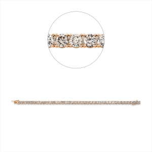 Tennisarmband 4er-Krappe 18kt Rotgold Premium Edition mit 11,83ct Diamanten