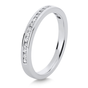 Memoire halb Ring  18kt Weißgold mit 0,36ct Diamanten