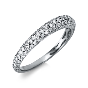 Pavé Ring  18kt Weißgold mit 0,80ct Diamanten