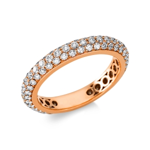 Pavé Ring  18kt Rotgold mit 1,35ct Diamanten