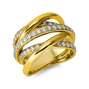 Ring  18kt Gelbgold mit 1,03ct Diamanten