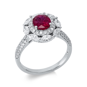 Ring 4er-Krappe 18 kt WG