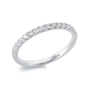 Memoire halb Ring  18kt Weißgold mit 0,24ct Diamanten