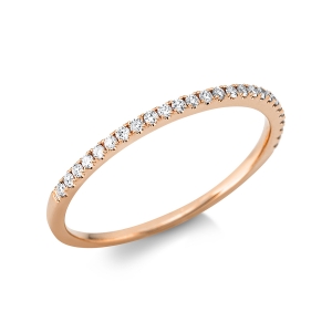 Memoire halb Ring  18kt Rotgold mit 0,13ct Diamanten