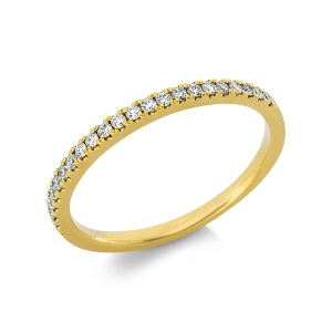 Memoire halb Ring  18kt Gelbgold mit 0,18ct Diamanten