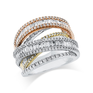 Ring 18 kt WG+GG+RG