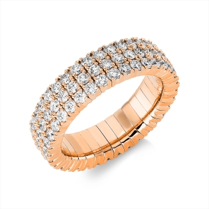 Ring 4er-Krappe 18 kt GG, Flex-Band, variabel