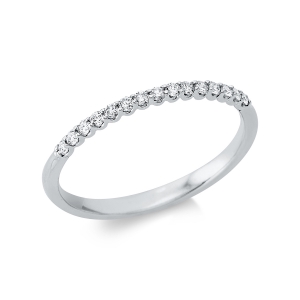 Memoire halb Ring  18kt Weißgold mit 0,15ct Diamanten