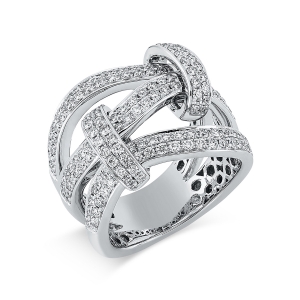 Ring  18kt Weißgold mit 1,26ct Diamanten