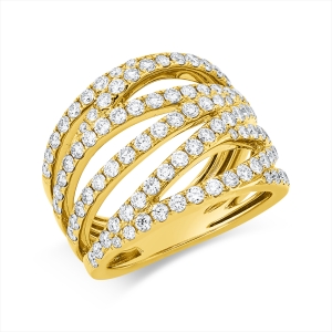 Ring  18kt Gelbgold mit 1,67ct Diamanten