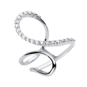 Ring  18kt Weißgold mit 0,66ct Diamanten