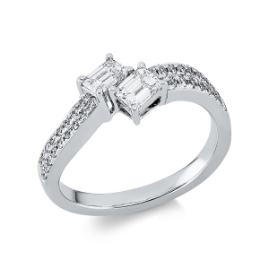 Ring  950PL Platin mit 0,81ct Diamanten