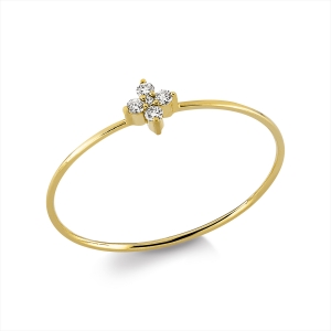 Ring  18kt Gelbgold mit 0,04ct Diamanten