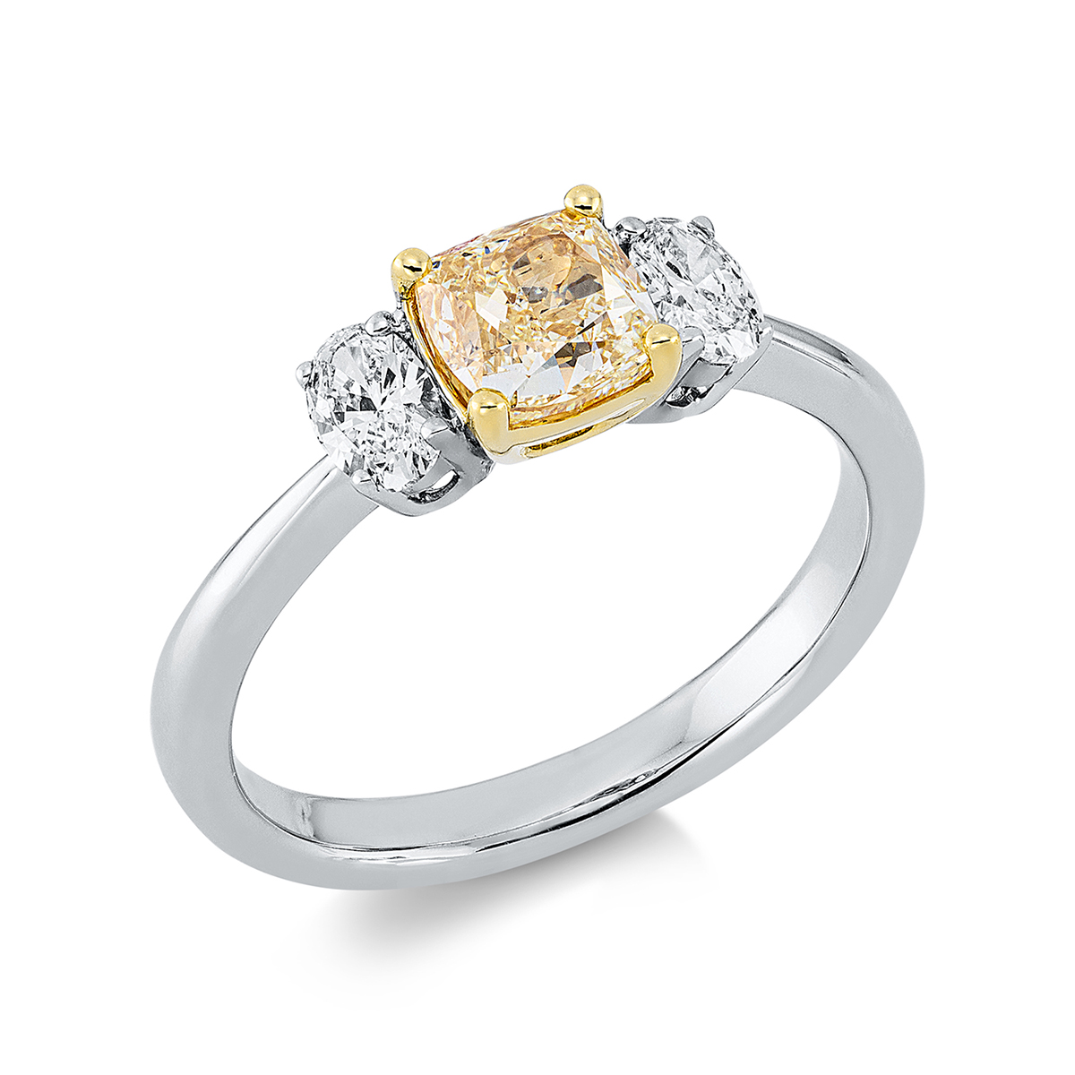 Ring 4er-Krappe 18 kt WG+GG