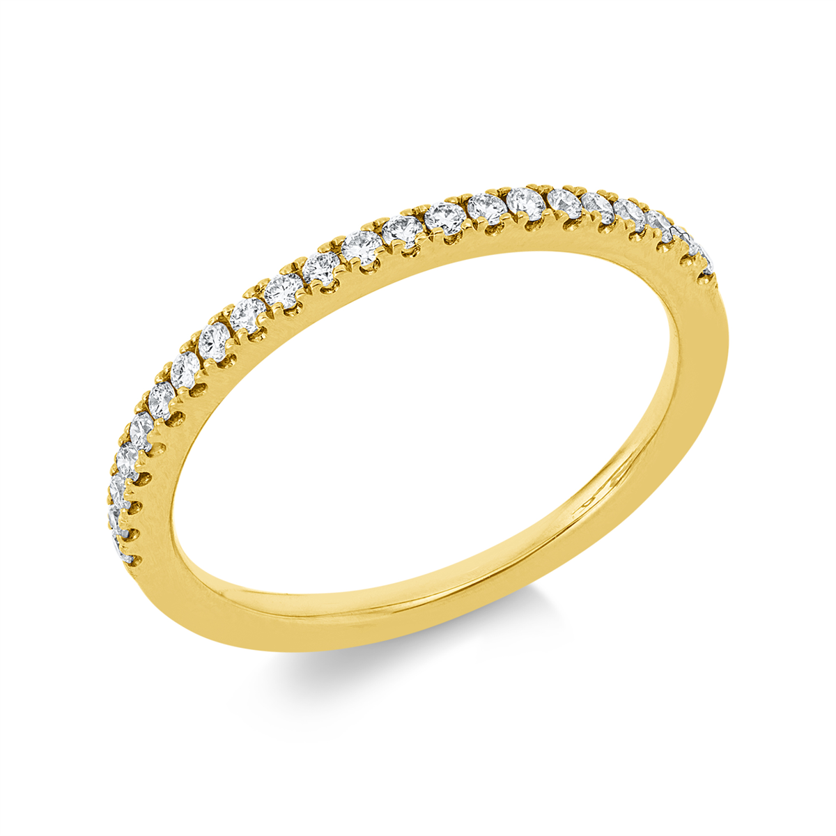 Memoire halb Ring  18kt Gelbgold mit 0,17ct Diamanten