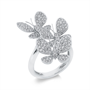 Ring 18 kt WG Schmetterling