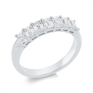 Memoire halb Ring  18kt Weißgold mit 1,43ct Diamanten