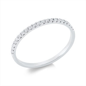 Memoire halb Ring  18kt Weißgold mit 0,13ct Diamanten