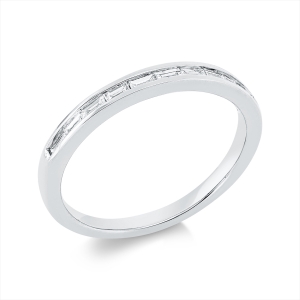 Memoire halb Ring  18kt Weißgold mit 0,23ct Diamanten
