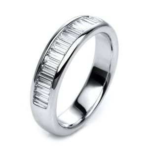 Memoire halb Ring  18kt Weißgold mit 0,63ct Diamanten