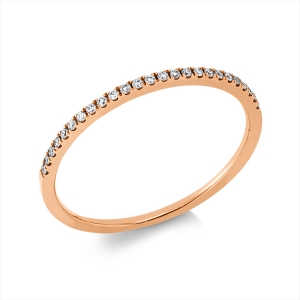 Memoire halb Ring  18kt Rotgold mit 0,10ct Diamanten