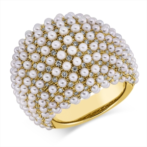Ring  18kt Gelbgold mit 1,07ct Diamanten