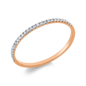 Memoire halb Ring  18kt Gelbgold / Weißgold mit 0,11ct Diamanten