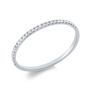 Memoire halb Ring  18kt Gelbgold / Weißgold mit 0,11ct Diamanten