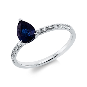 Ring 3er-Krappe 18 kt WG Tropfen