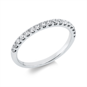 Memoire halb Ring  18kt Weißgold mit 0,35ct Diamanten