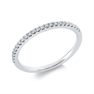 Memoire halb Ring  18kt Weißgold mit 0,14ct Diamanten