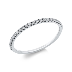 Memoire halb Ring  18kt Weißgold mit 0,15ct Diamanten