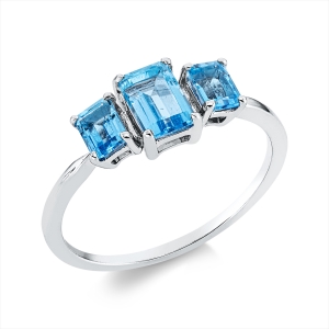 Ring 4er-Krappe 18 kt WG