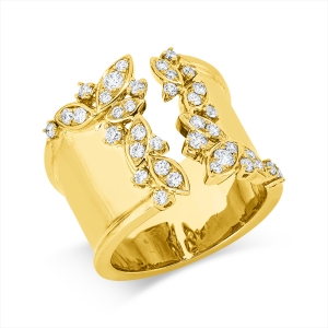 Ring  18kt Gelbgold mit 0,57ct Diamanten