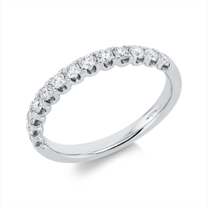 Memoire halb Ring  18kt Weißgold mit 0,48ct Diamanten