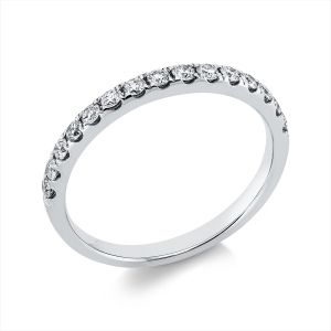 Memoire halb Ring  18kt Weißgold mit 0,35ct Diamanten