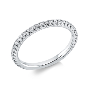 Memoire halb Ring  18kt Weißgold mit 0,30ct Diamanten