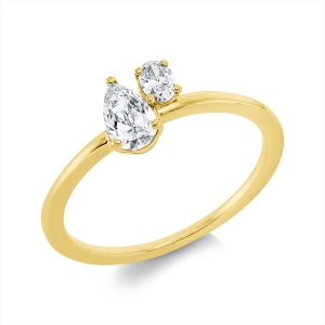 Ring  18kt Gelbgold mit 0,44ct Diamanten