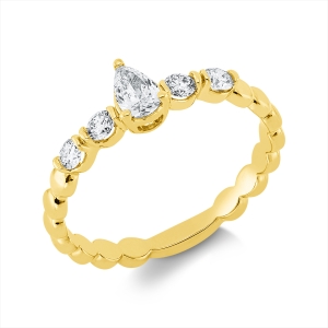 Solitaire Ring  18kt Gelbgold mit 0,40ct Diamanten