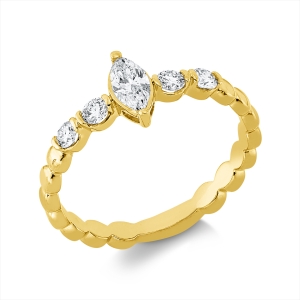 Solitaire Ring  18kt Gelbgold mit 0,44ct Diamanten
