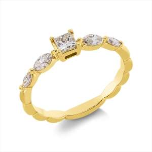 Solitaire Ring  18kt Gelbgold mit 0,48ct Diamanten