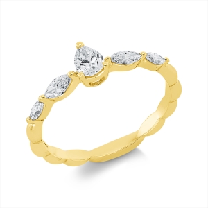 Solitaire Ring  18kt Gelbgold mit 0,46ct Diamanten