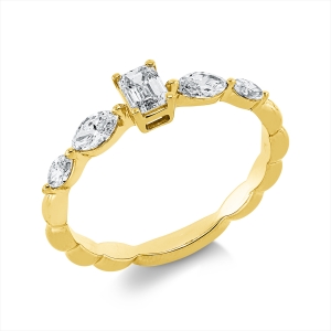 Solitaire Ring  18kt Gelbgold mit 0,53ct Diamanten