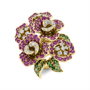 Ring 18 kt GG Blume/Blumen